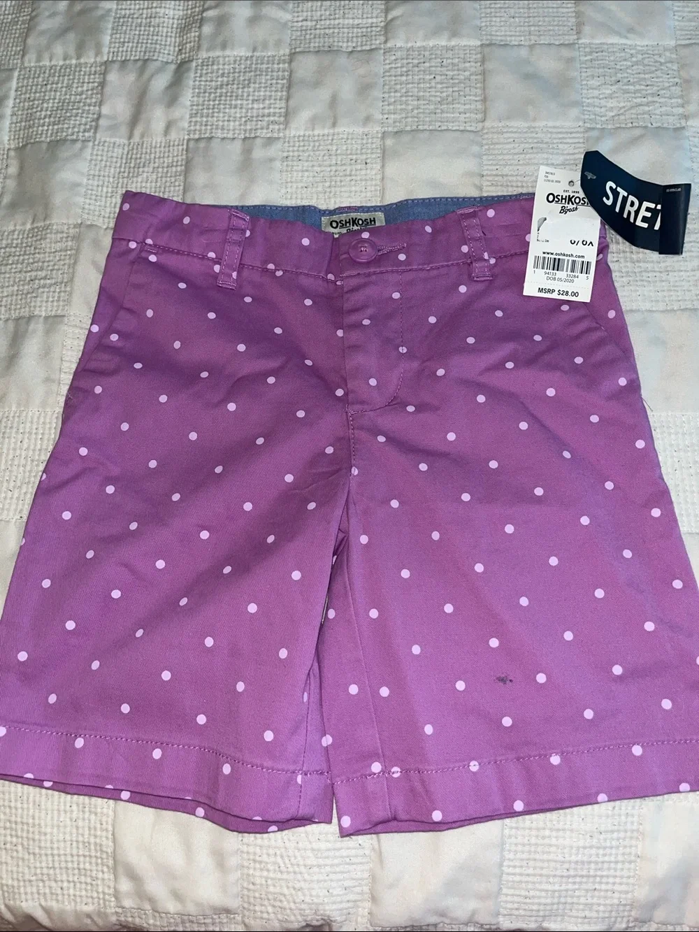 OshKosh B'gosh Purple Polka Dot Girls Shorts